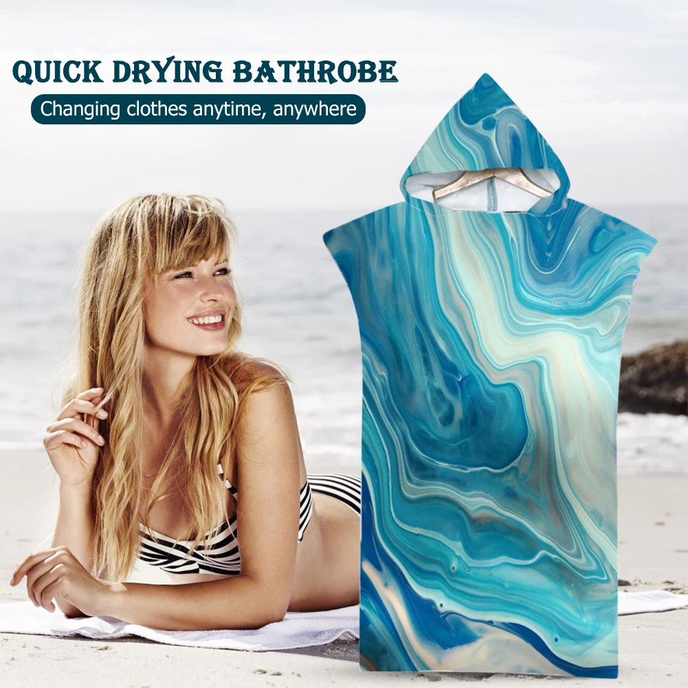 

Банное полотенце из микрофибры для взрослых, с капюшоном, с принтом