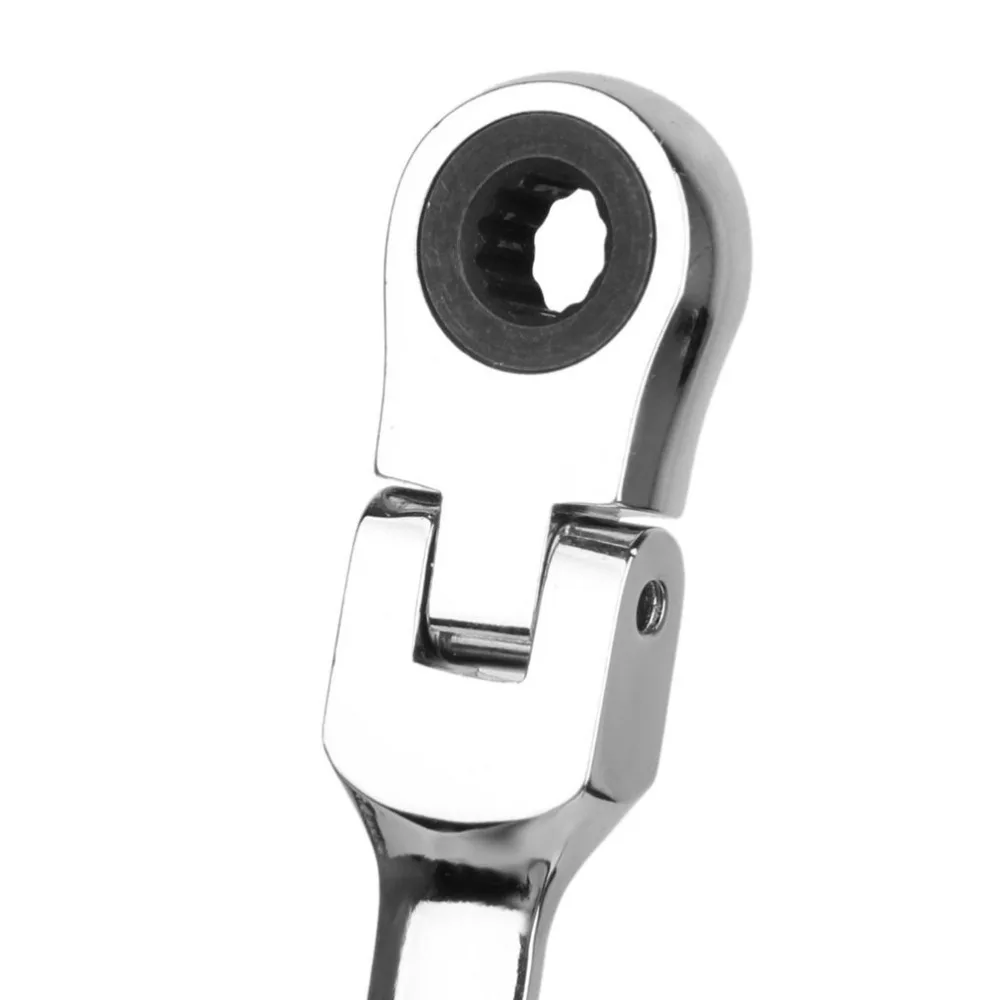 

8mm Flexible Head Ratchet Wrench Spanner (Silver)