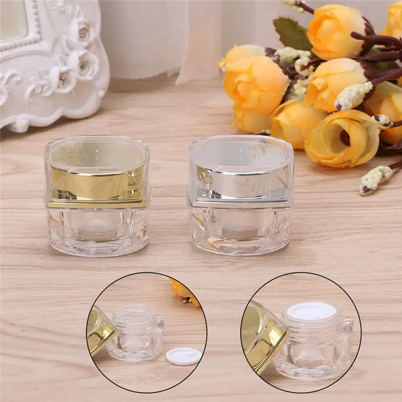 

8PCS Cosmetic Empty Jar Pot Eyeshadow Makeup Face Cream Lip Balm Container 5g