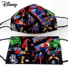 Крутые одноразовые детские маски Marvel Avengers с рисунком героя мультфильмов, детские маски, маски для мальчиков