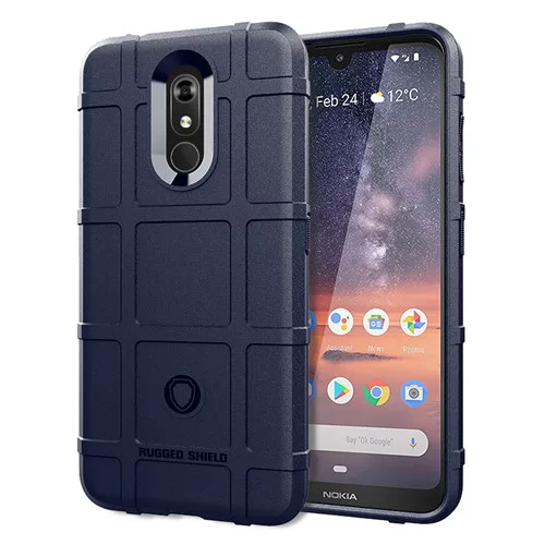 Синий Для Nokia 3,2 4,2X71 8,1 7,1 1 3,1 C Plus X3 X7 9 PureView 2,2 6,2 Чехол Броня прочный силиконовый Щит чехол противоударный чехол - Цвет: Синий