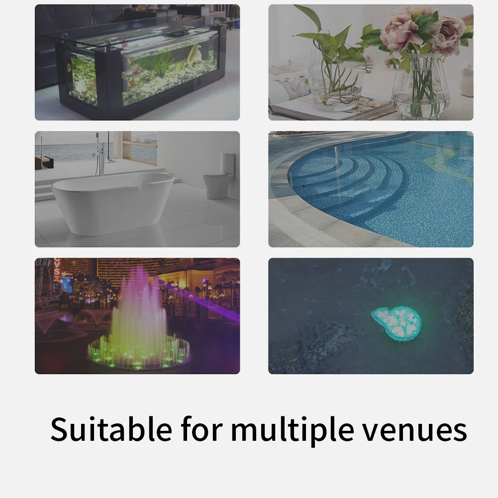 

LED Bath Lights Hot Tub Submersible Underwater Disco Color Changing For Pond Pool Wedding Vase Base Fish Tank Decoration