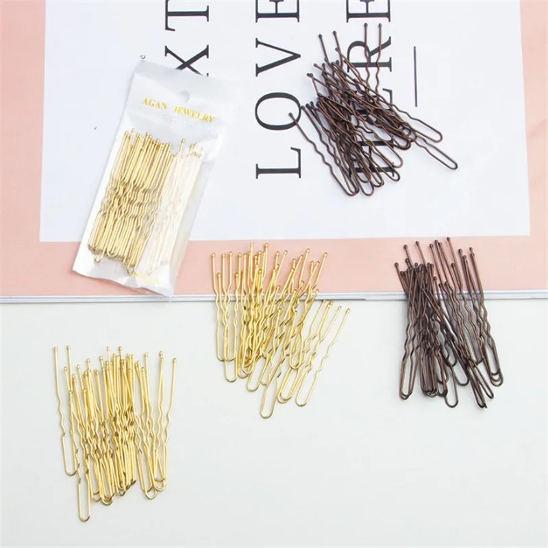 20 шт./лот, 3 цвета, u-образная Шпилька, заколки невидимки для волос, металлическая заколка для волос, женские Инструменты для укладки волос, аксессуары, плетеный инструмент для волос
