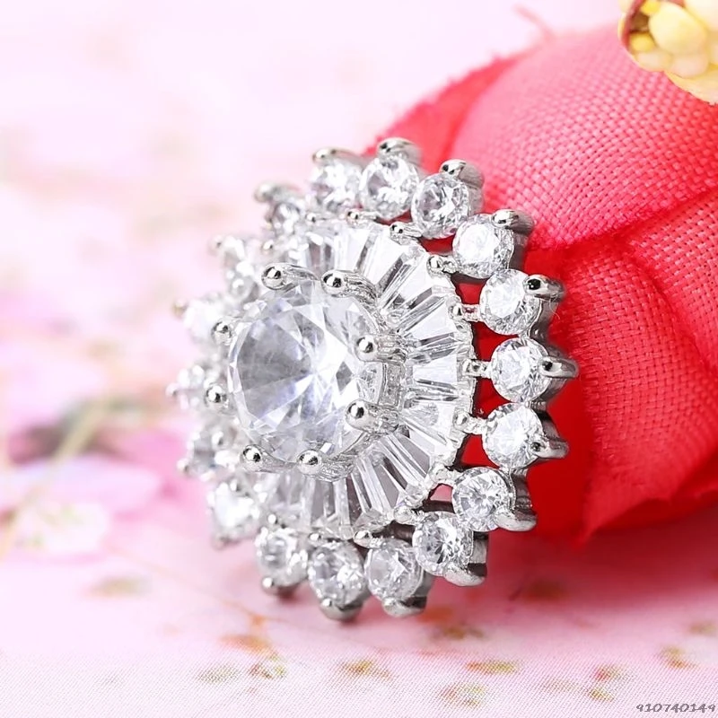 

1Pc 18mm Glitter Rhinestone Round 3 Layer Cake Shape Decorative Buttons With Metal Loop Shank Hole Sewing Clip Buckle DIY