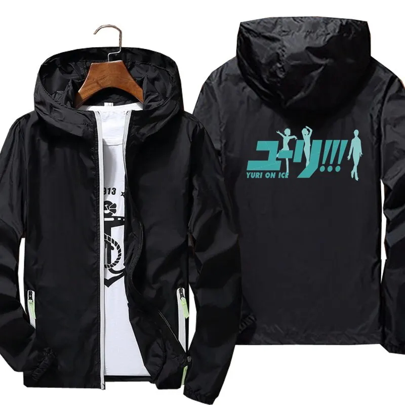

yuri on ice Windbreak jacket Reflective Skin Sun Spring Autumn brand jacket