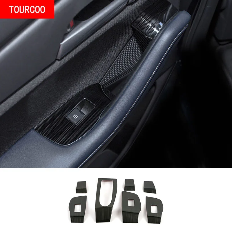 

For Mazda CX-30 CX30 2020 2021 Window Lift Switch Decor Stickers Car Modification Stainless Steel Accessories