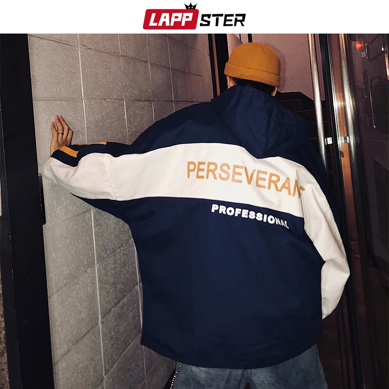 Мужская ветровка в стиле хип-хоп LAPPSTER красная винтажная куртка-бомбер с цветными