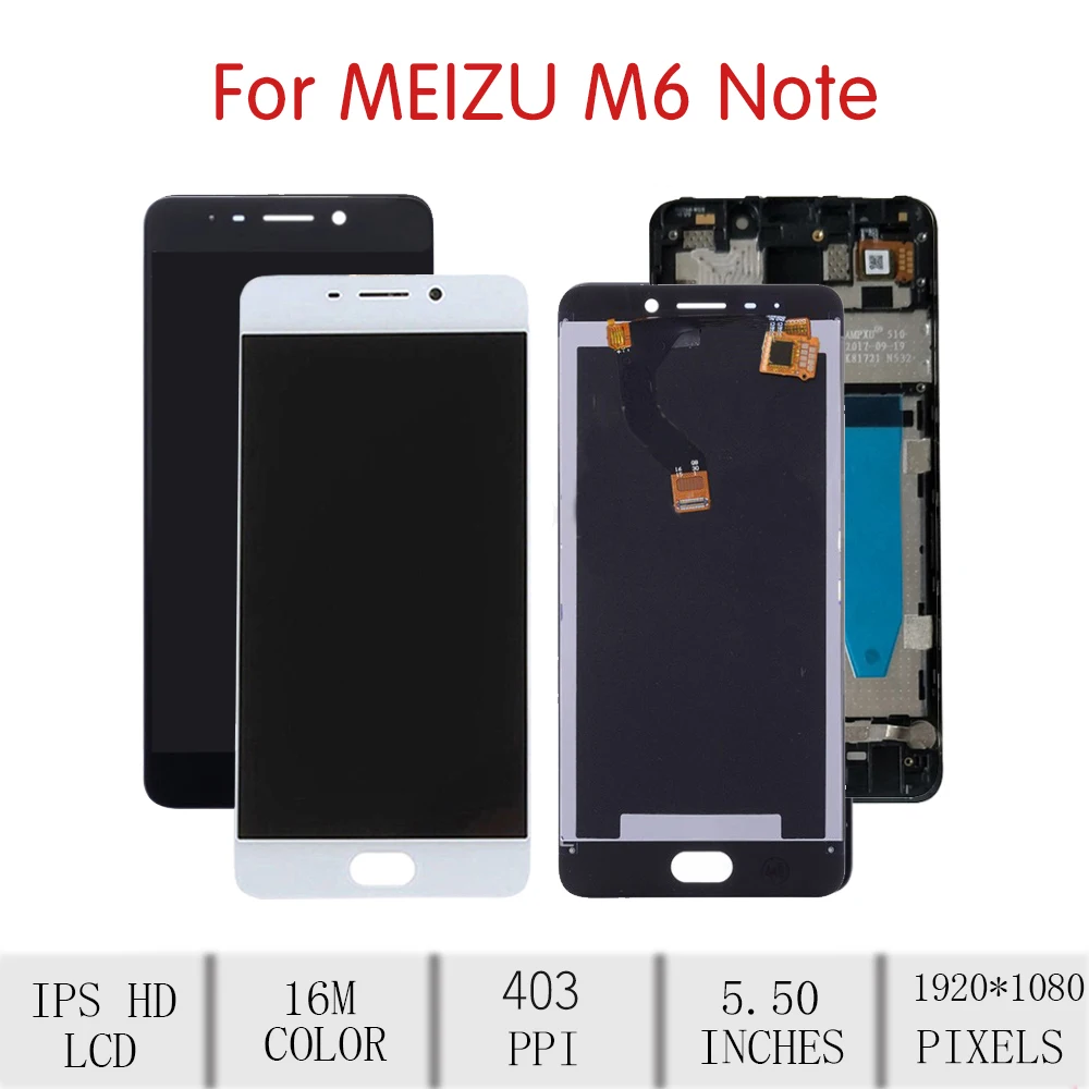 Оригинальный Для MEIZU M6 Примечание ЖК дисплей кодирующий преобразователь
