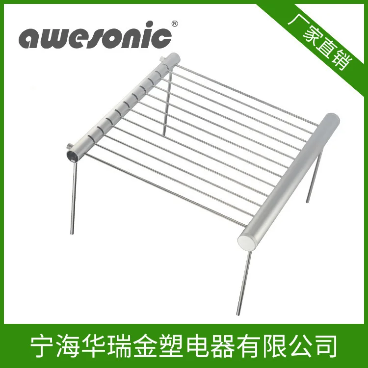 

New Outdoor Stove Camping Equipment Portable Camping Grill Folding Compact Stainless Steel Charcoal Barbeque Grill Detachable