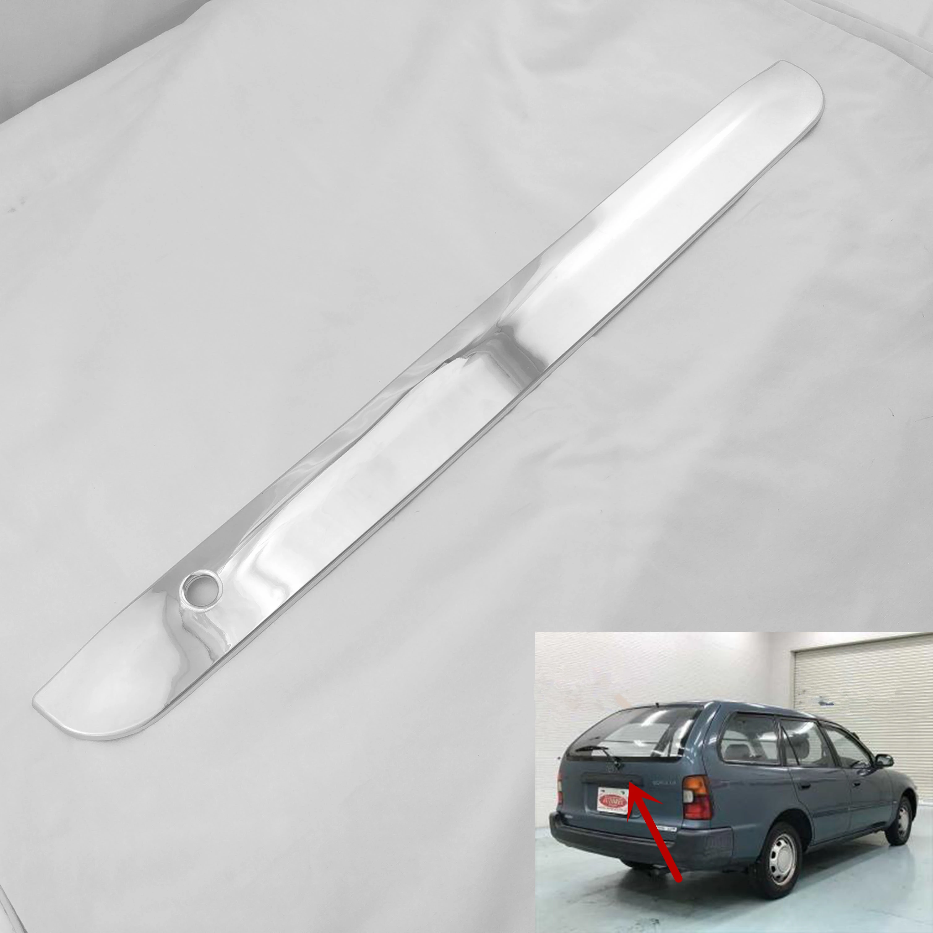 Для Toyota Corolla 1996 ae110 ae111 ae112нержавеющая сталь Задняя Крышка багажника Накладка (есть