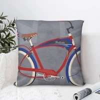 british bicycle square pillowcase cushion cover creative zipper home decorative throw pillow case for sofa nordic 4545cm