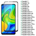 Закаленное стекло для Xiaomi Redmi Note 4 4X 5 6 Pro 7 8 9 9s 8T