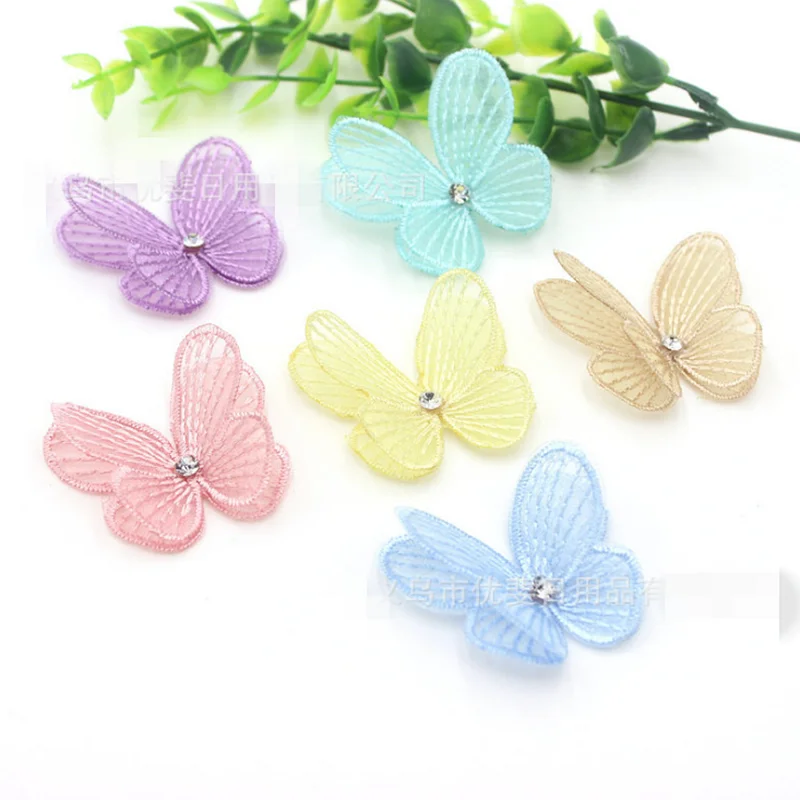 Двухслойный стерео ремень с алмазной кружевной вышивкой бабочки Детская повязка