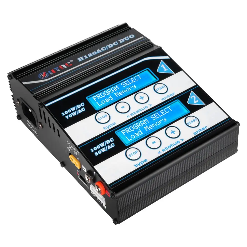 10A Battery Charger HTRC H120 AC DC Dual Ports Discharger For Lilon/LiPo/LiFe/LiHV/NiCd/NiMH/PB RC Balance | Электроника