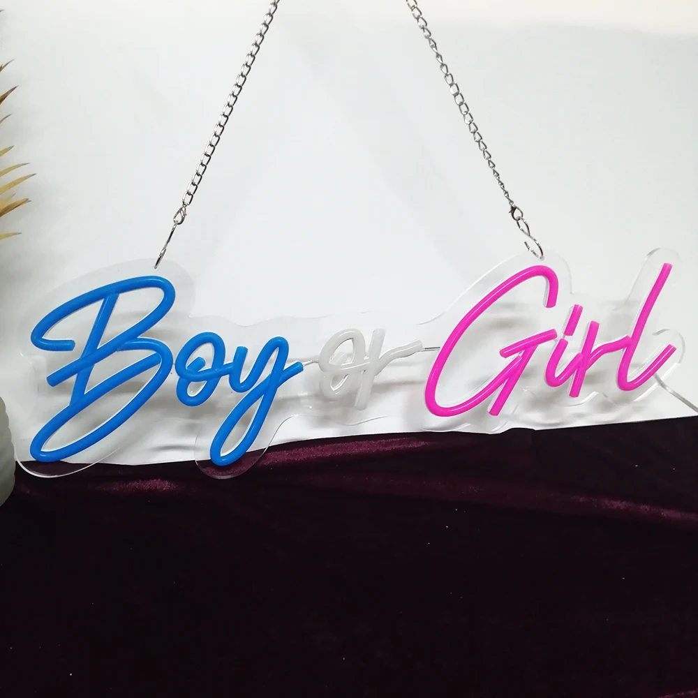 Неоновый светодиодный светильник на заказ 56x20 см для мальчиков и девочек гибкий