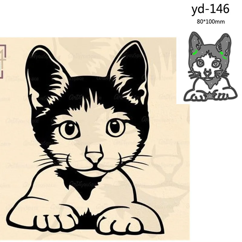 

Metal Cutting Dies Cut Mold Animal cat Decoration Scrapbook Paper Craft Knife Mould Blade Punch Stencils