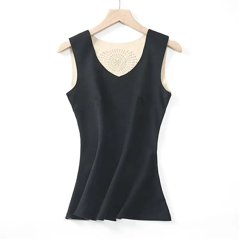 

Women 2021 Autumn Winter Fashion Plus Size Vest Tops Female Warm Bottoming Underwear Tops Ladies Solid Color Slim Vest Tops D504