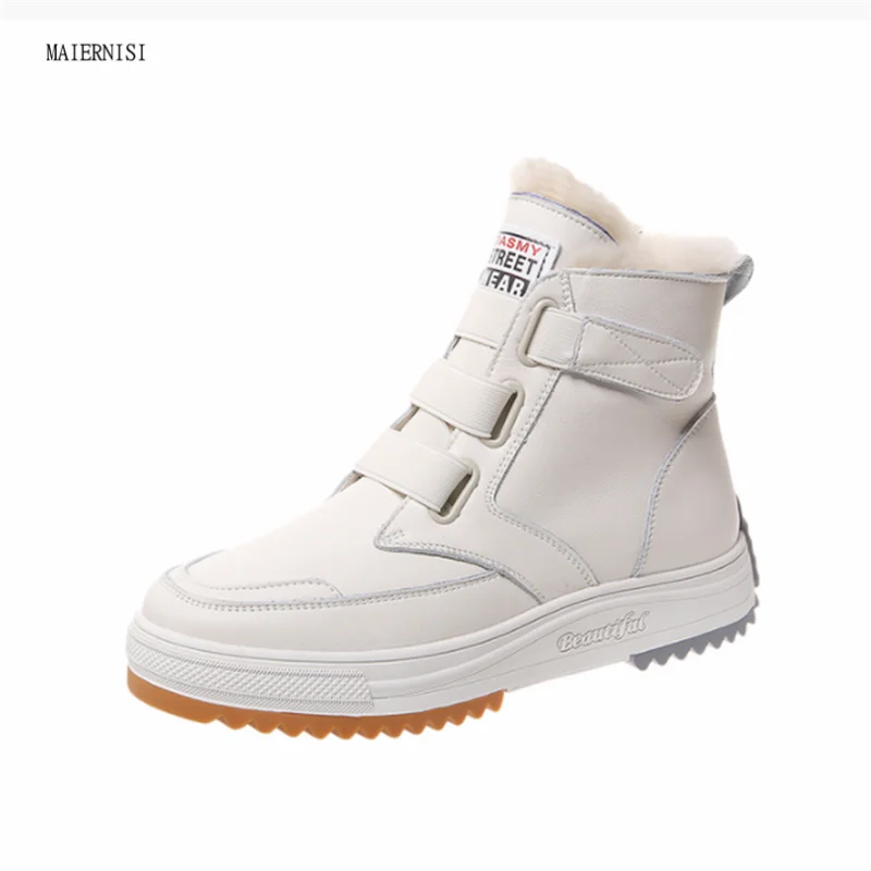 

High-quality thick-soled nude boots women's short boots 2021 new women's shoes student casual shoes plush warm winter boots