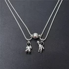 Магнитное ожерелье для пары ювелирные изделия колье с мультяшным космосом астронавтом звездой мужчиной ожерелье для женщин мужчин девушек мальчиков подарок на день Святого Валентина