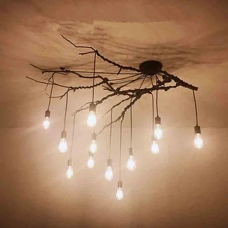 Скандинавская светодиодная люстра E27 в стиле индастриал современный винтажный