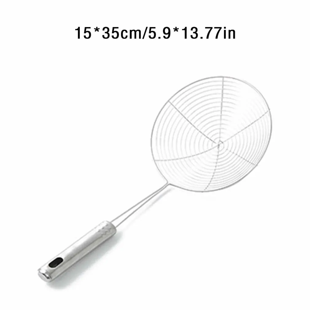 

Oval Skimmer Stainless Steel Filter Oil Pot Food Filter Cookware Colander Fried Filter Kitchen Strainer Baking Tools