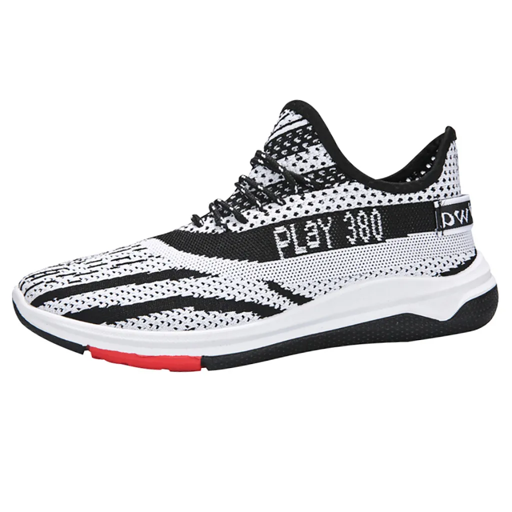 SAGACE плетеная Мужская обувь на плоской подошве с дышащей сеткой повседневная для