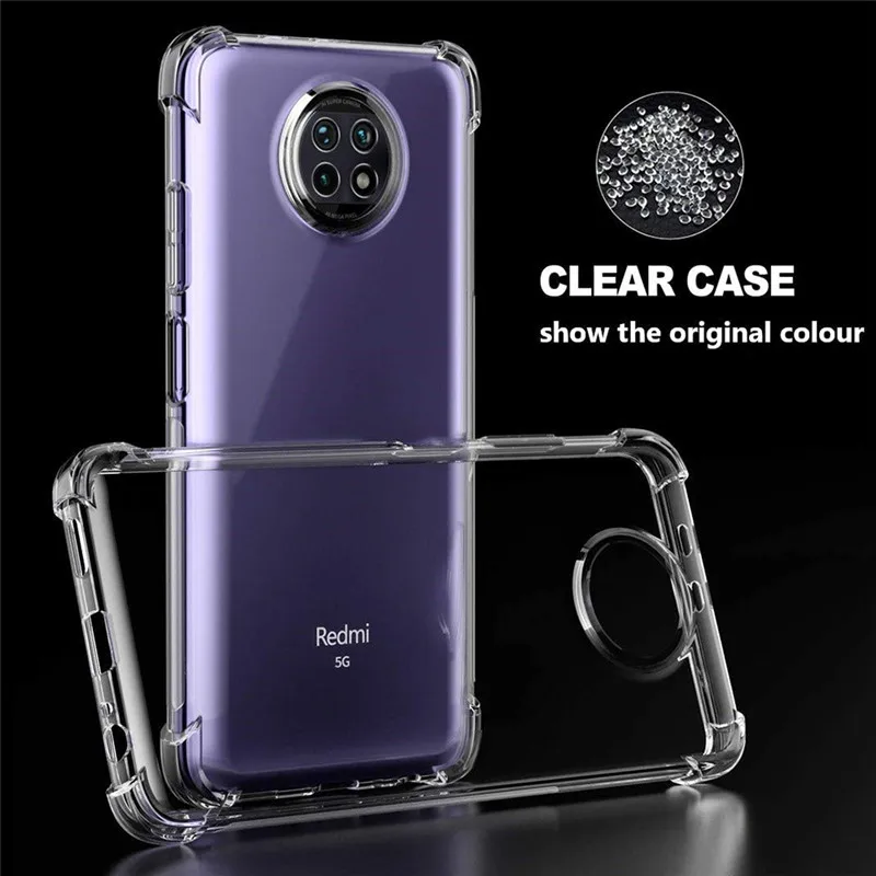 

Transparent Silicone Case Redmi Note 9 T Phone Case Original Anti Shock Cases For Xiaomi Redmi 9T Mi10T Pro 9S Note9T Soft Cover