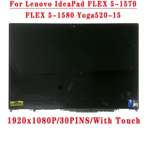 15 6 inch 1920x1080 ips lcd assembly for lenovo ideapad flex 5 1570 flex 5 1580 yoga520 15 laptop lcd screen assembly with touch free global shipping