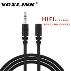 VOXLINK аудио вспомогательный кабель 1 м2 м штекер-гнездо 3,5 мм разъем стерео Aux Наушники Кабель для автомобиля iPhone MP3 динамик мультимедиа