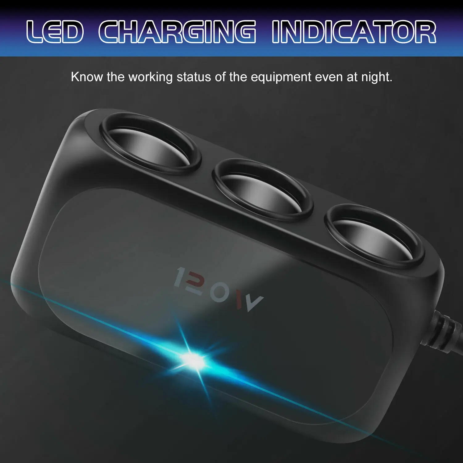 3 Way Universal Car Cigarette Lighter Socket Splitter LED Dual USB Charger Power Adapter DC 12V-24V For Mobile Phone PC Ipad | Автомобили