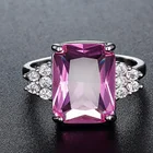 Кольцо женское Milangirl, с инкрустацией кристаллами из розового фианита, серебристого цвета