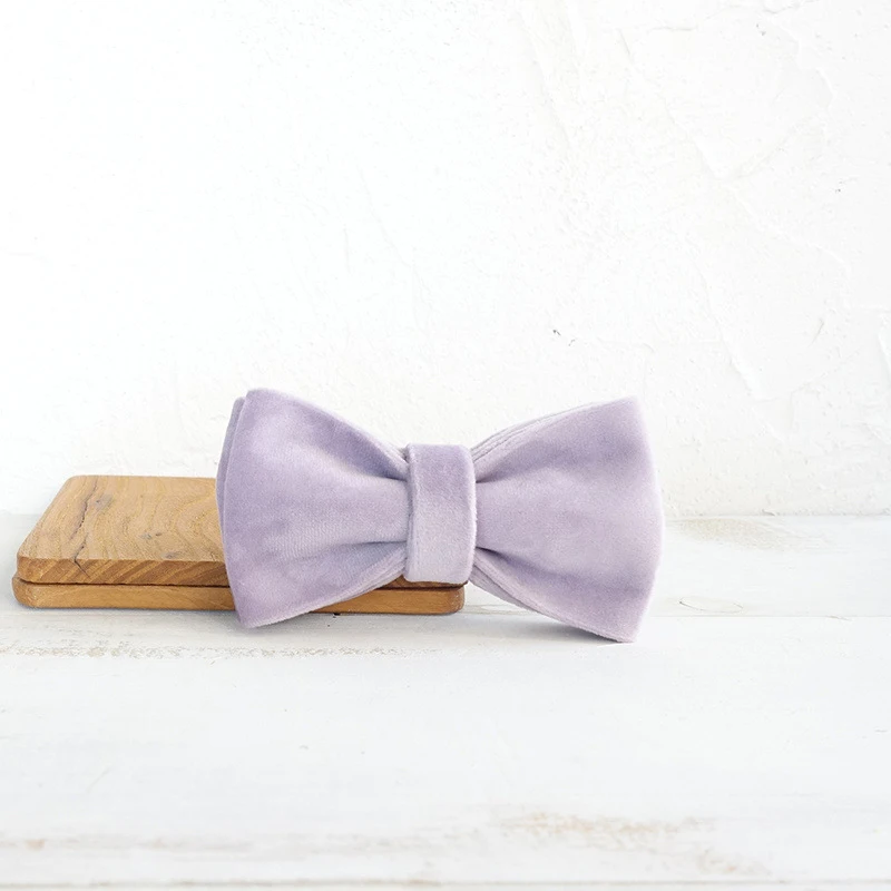 

Pink Purple Velour Dog Bowtie Pets Collar Accessory Puppy Cat Pet Supplies Grooming Tools Dogs Dismountable Ornamental Bow Ties