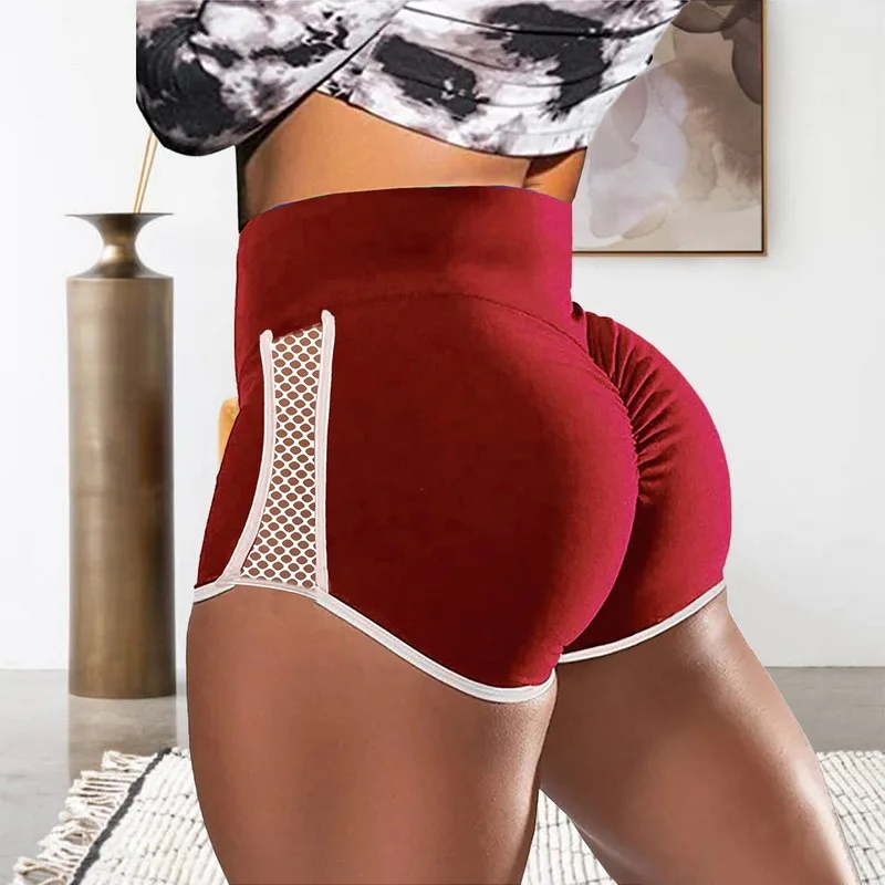 

High Waist Yoga Leggings Women High Waisted Mesh Short Sport Yoga Shorts Workout Running Fitness Shorts Athletic Short Pants