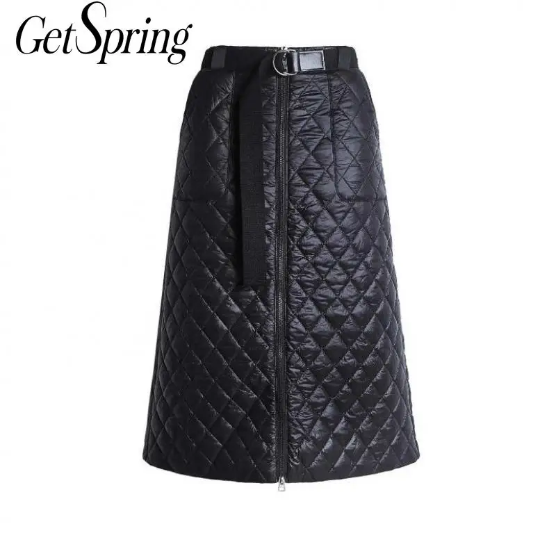 

Getspring женская юбка, бандажные юбки с высокой талией, Женская юбка, черная длинная юбка с высокой талией, зима 2020, новая мода, сексуальная