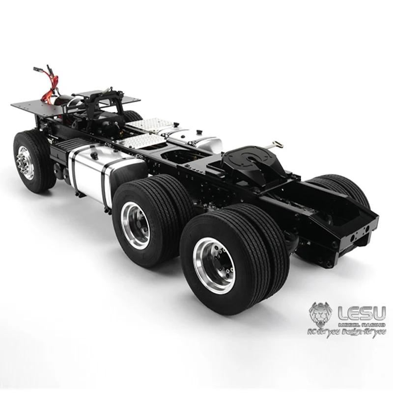 1/14 RC LESU 6x6 металлический корпус оси сервопривод двигателя для трактора грузовика