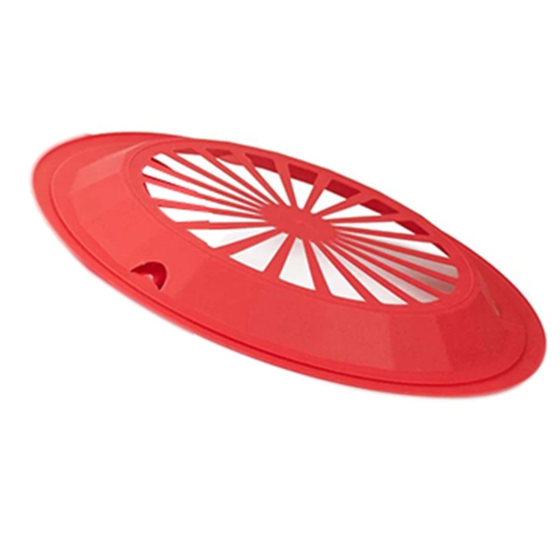 

24 Pack 10 Inches Reusable Plastic Paper Plate Holders,Round Plastic Paper Plate Holder Set with Snap-in Grooves, Red