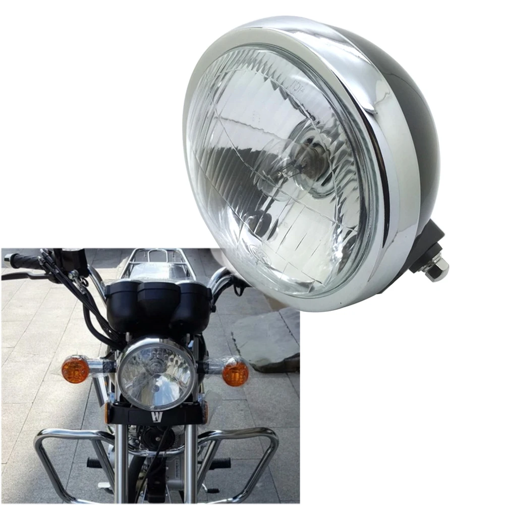 

Мотоциклетная фара в стиле ретро, круглая мотоциклетная передняя фара для Honda Cg125 ZJ125 12 В GN125