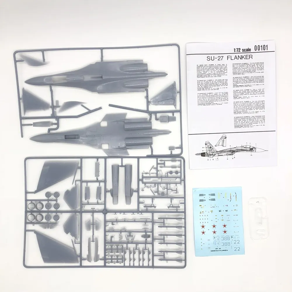 DIY 1:72 Статическая модель самолета su27 Flanker Jet игрушка боец хобби 00101|Вертолеты