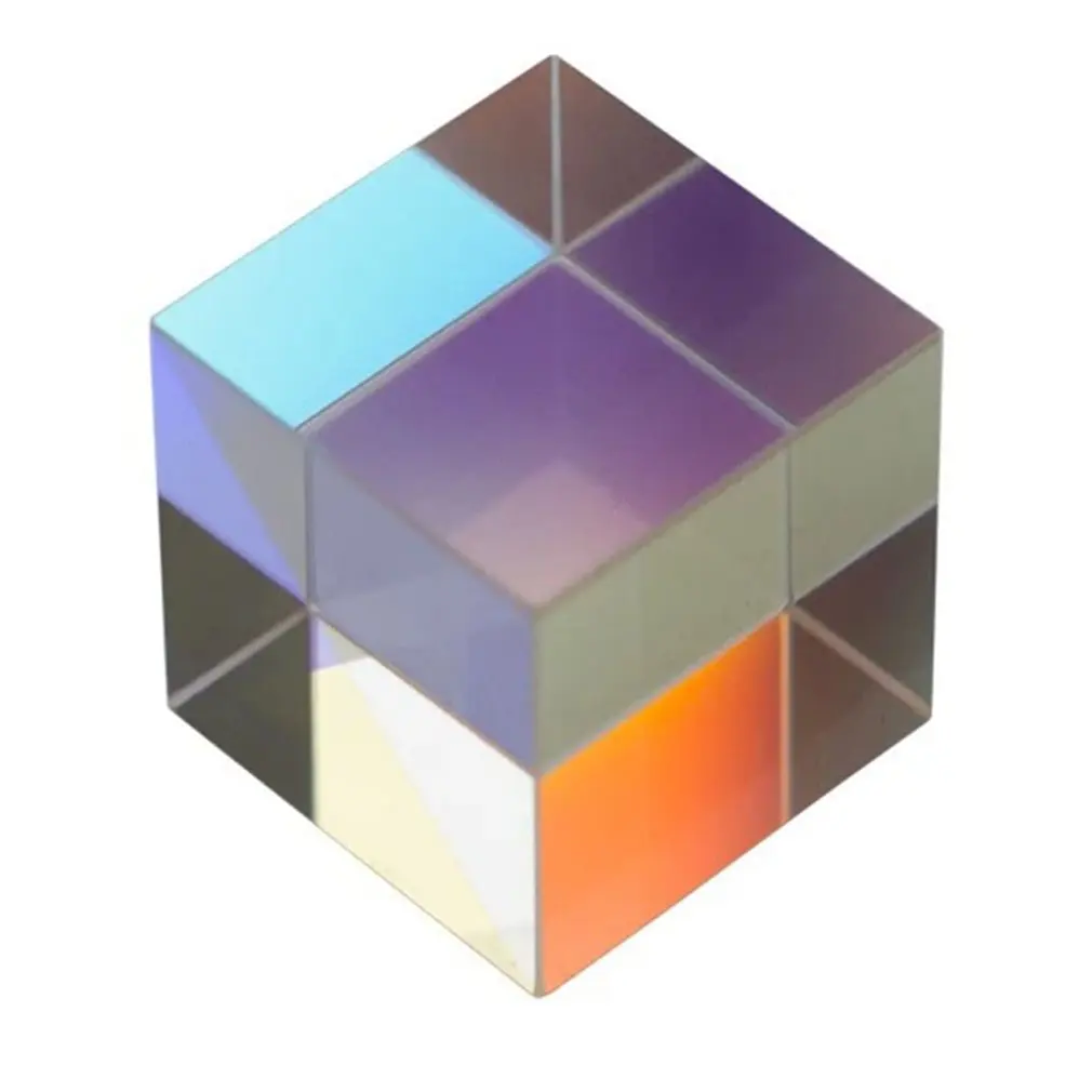 

Cubic Science Cube Optical Prisma Photography With Hexahedral Prism Home Decoration Prism Glass Color Child Gift Science Toys