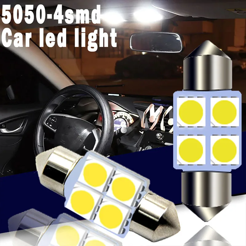 4 шт. высокая яркость Светодиодная лампа для освещения салона автомобиля