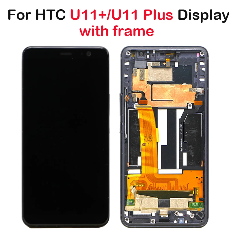 Для htc U11 Plus, ЖК-дисплей, сенсорный экран, дигитайзер, панель в сборе, замена 6," 1440x2880 для htc U11 Plus U11+ ЖК-дисплей