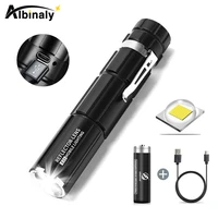 powerful t6l2 led flashlight portable waterproof torch zoomable 18650 fishing lantern usb rechargeable tactical flash light