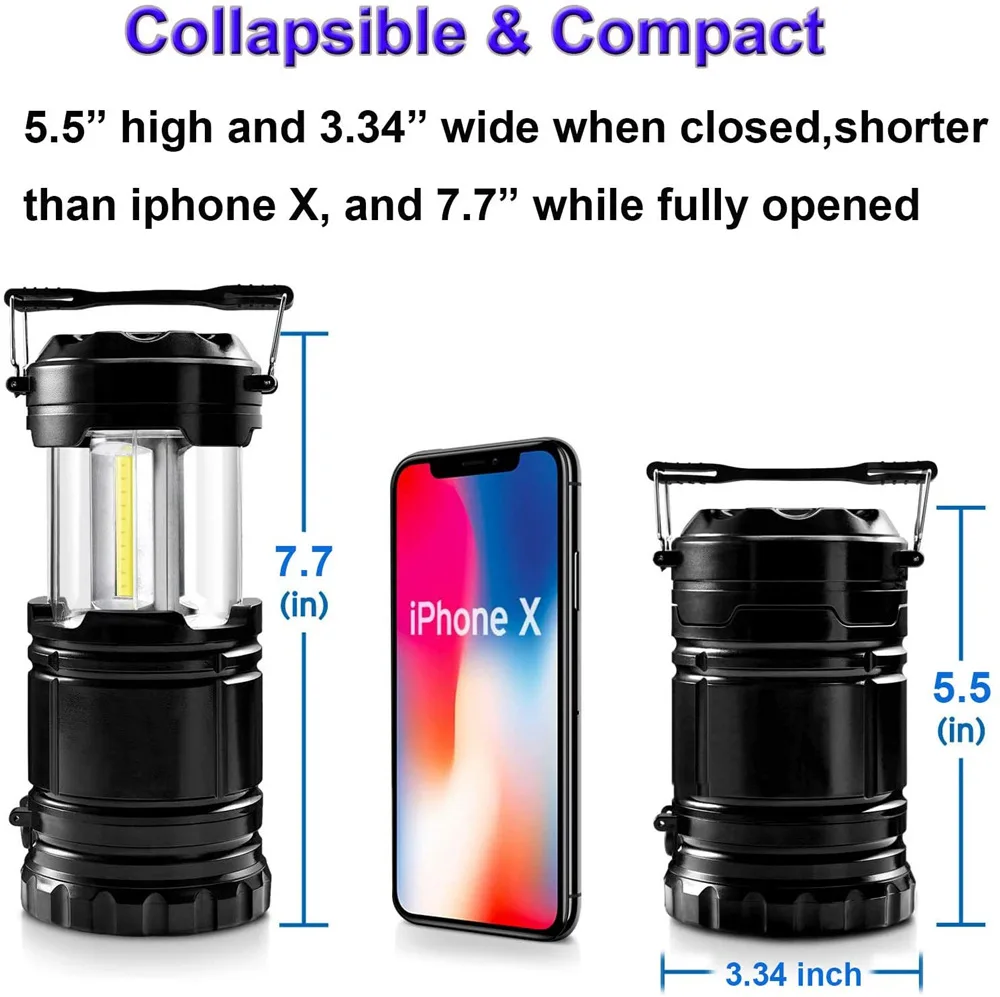 Светодиодный кемпинг Фонари Портативный 2 в 1 разборный флэш светильник