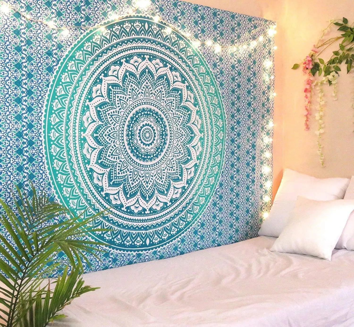 

India Mandala Tapestry Wall Hanging Boho Decor Wall Cloth Tapestries Psychedelic Hippie Night Moon Tapestry Mandala Wall Carpet