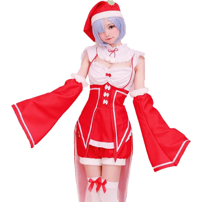 DokiDoki аниме Re Life In A другой мир от Zero Rem косплей костюм женщина Рождественский