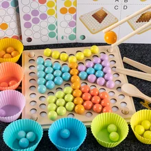 Concentration Training Clip Beans Montessori Teaching Aids Boys And Girls Baby Parent-Child Games Early Education Educational