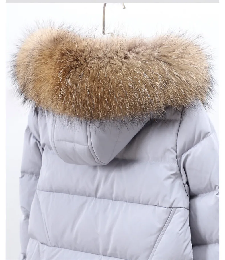 Рисунок 3 - Женский длинный пуховик с воротником из меха енота