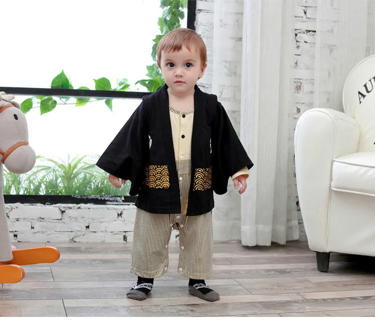 

0-2 years Autumn children clothing color boy kimono long-sleeved baby dress bowknot romper Japanese style romper printed kimono