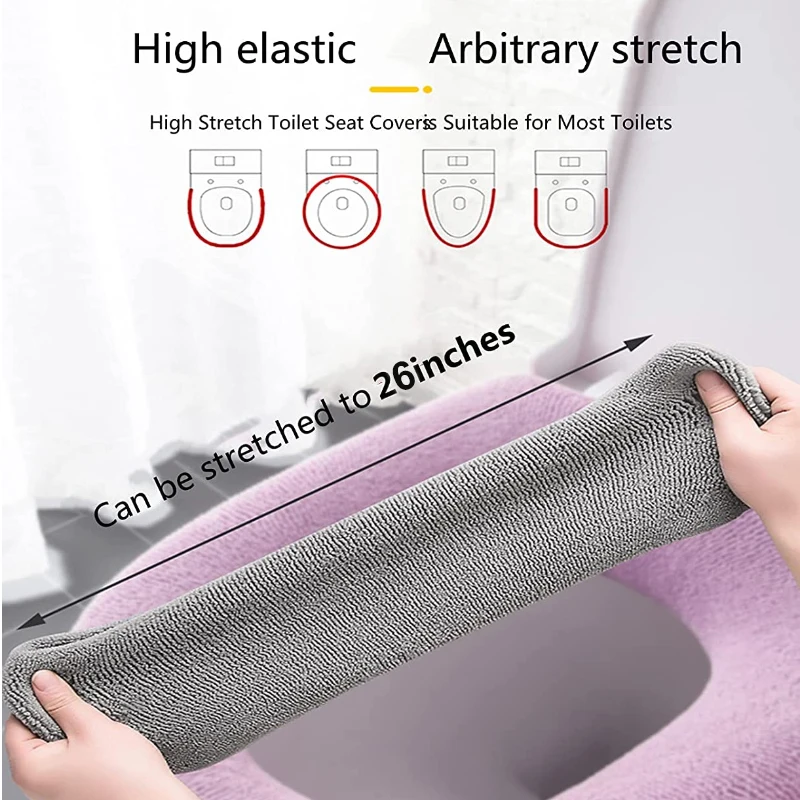 1 шт. зимний теплый утолщенный чехол на сиденье унитаза подушки с ручкой мягкий