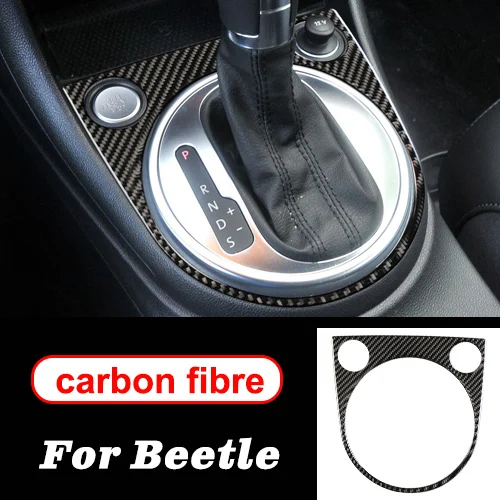 Gear Panel B Аксессуары для volkswagen beetle, внутренняя отделка из углеродного волокна, центральная консоль, дверная панель, рулевое колесо, наклейки для автомобиля, Стайлинг - Название цвета: Gear Panel B